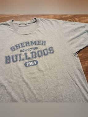 Shermer High School T-Shirt - Medium // John Hughes Bulldogs 80s Funny Tee Shirt